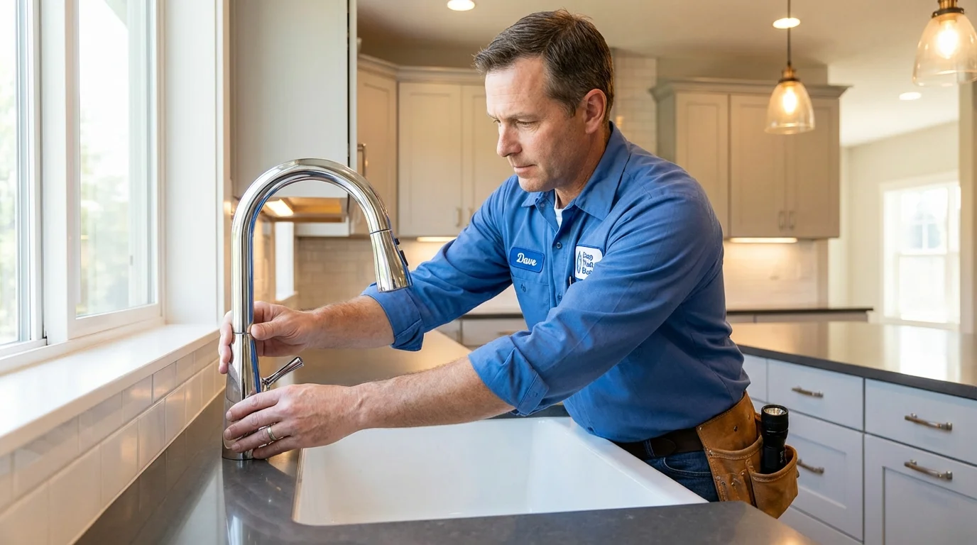 Kitchen faucet installation by Johns Plumbing LLC in Blaine